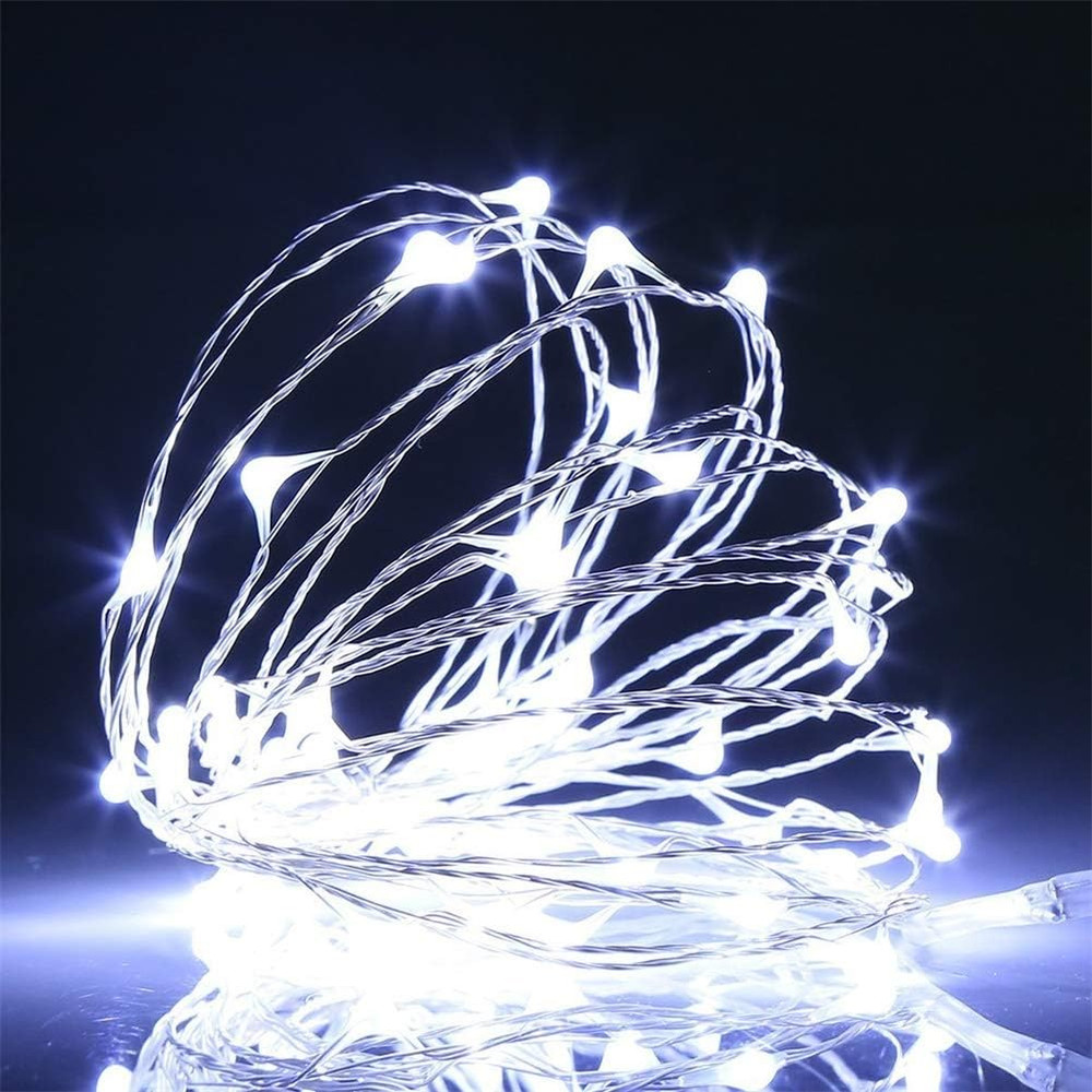 2 Pack with Timer Function Battery Operated Dewdrop Led Lights,Mini Fairy Lights