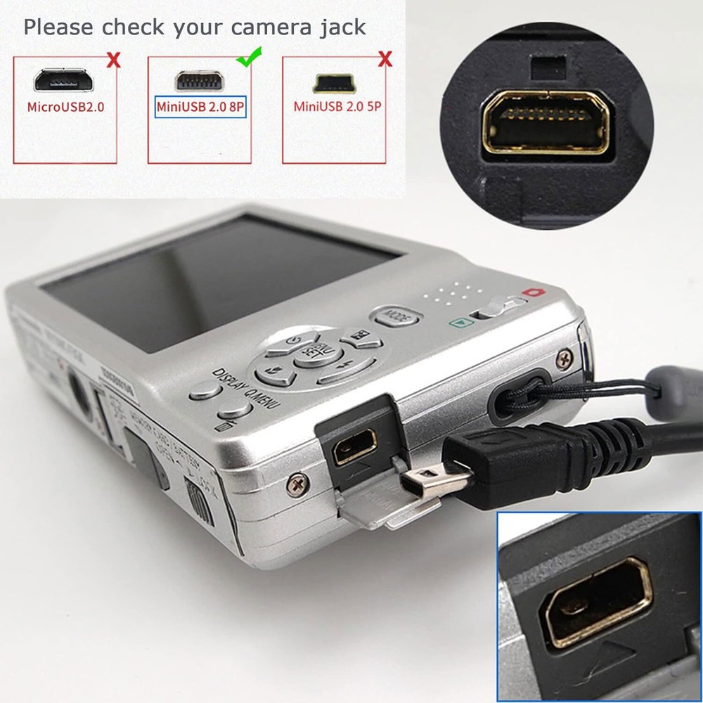 USB Data Sync Cable Cord For Panasonic Lumix Camera DMC-FX700 DMC-FX77 DMC-FX78