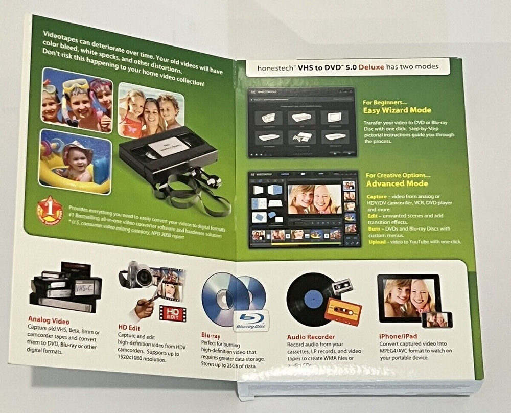 Honestech VHS to DVD 5.0 Deluxe Powerful & Effortless Video Conversion Solution