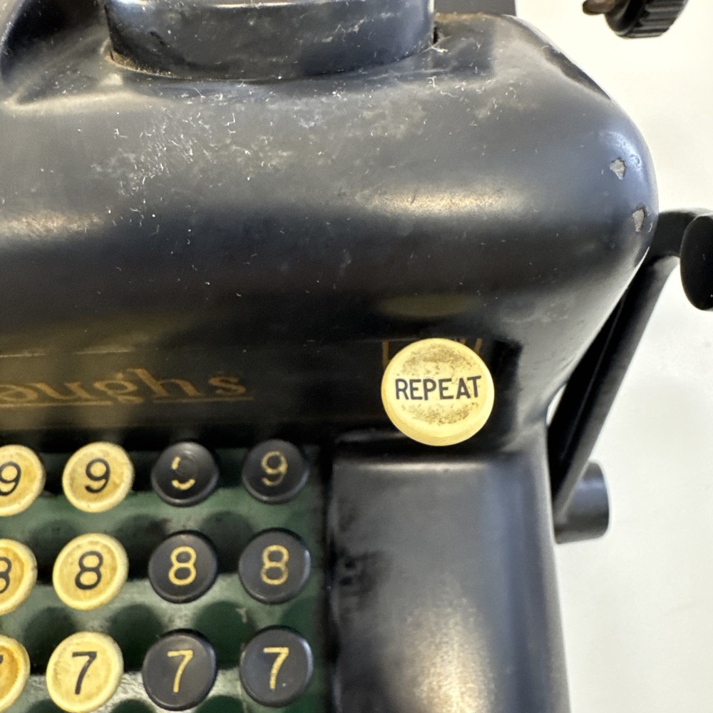 Antique 1920s Burroughs Class 3 Adding Machine Hand Crank, Tested