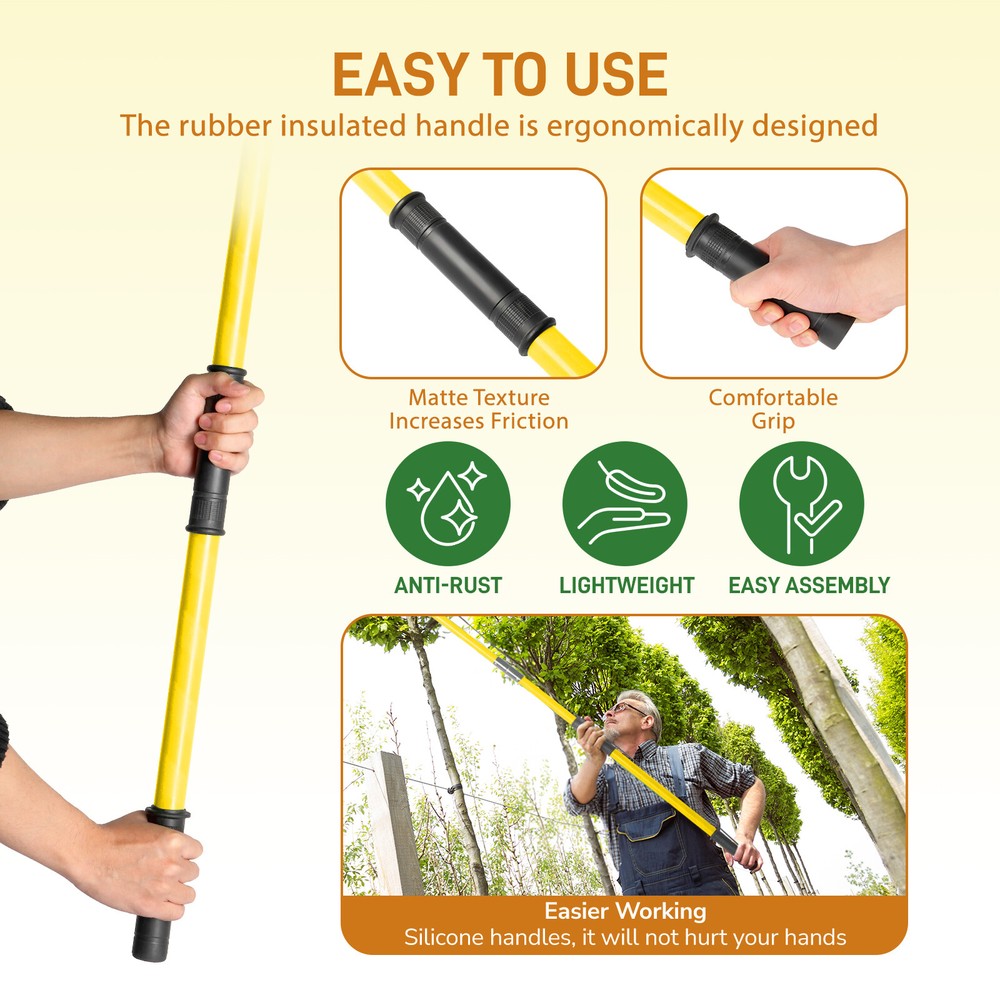 Tree Pruner Pole 26 ft. Saw Branch Limb Pruning Cutter Trimmer Extendable Shaft