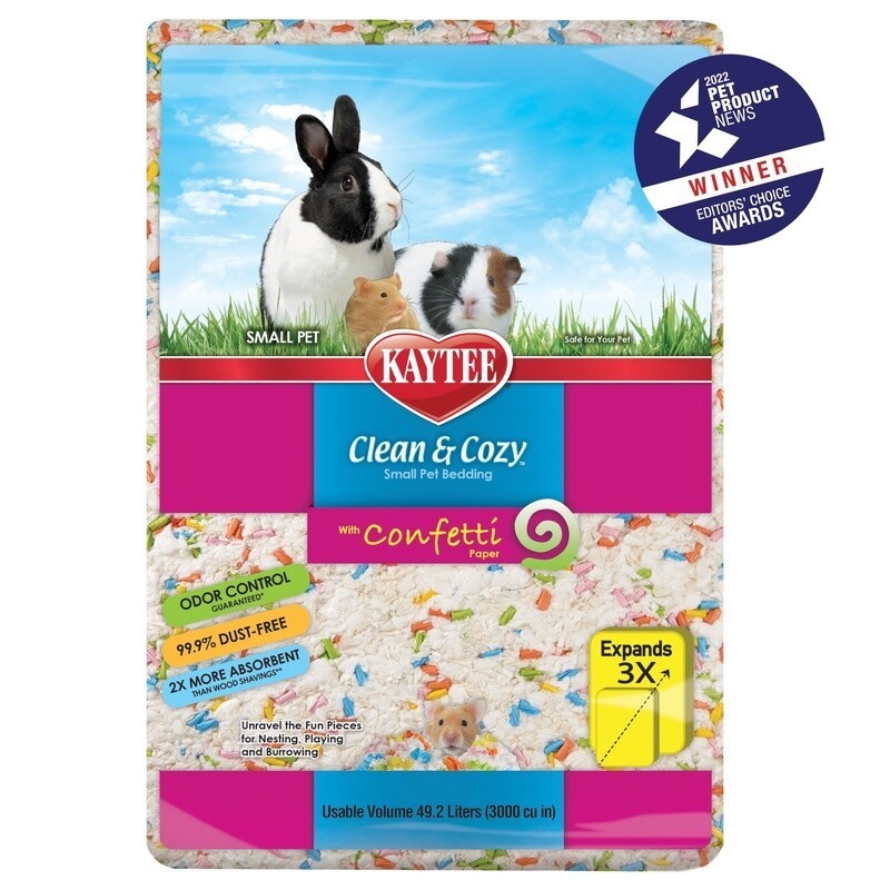 Soft Absorbent Confetti Bedding Small Pets Odor Control Dust-Free Nesting Multi