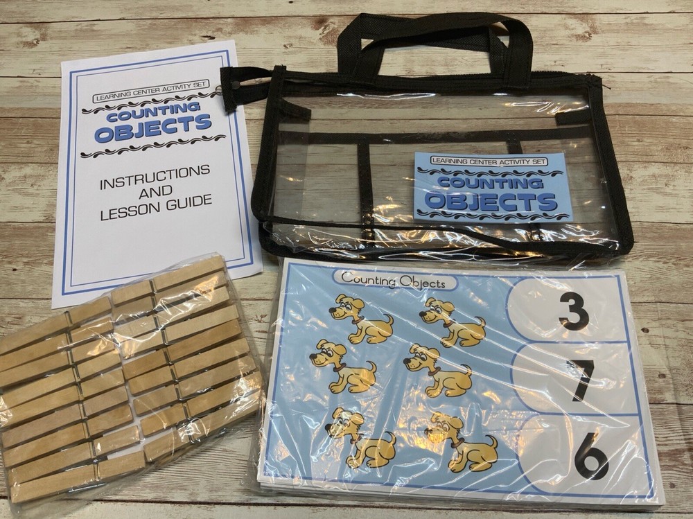 Learning Center Activity Set - Counting Objects - Clothespin Learning Center