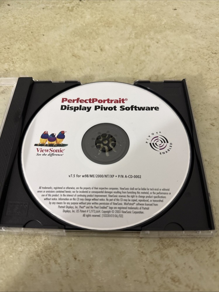 ViewSonic Perfect Portrait Display Pivot Software 2003