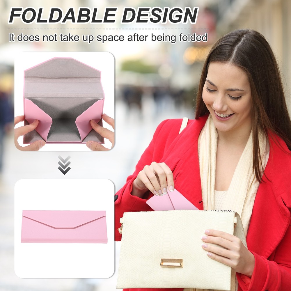 Foldable Glasses Case, 4Pcs Triangle Magnetic Sunglasses Case, Deep Blue Tones