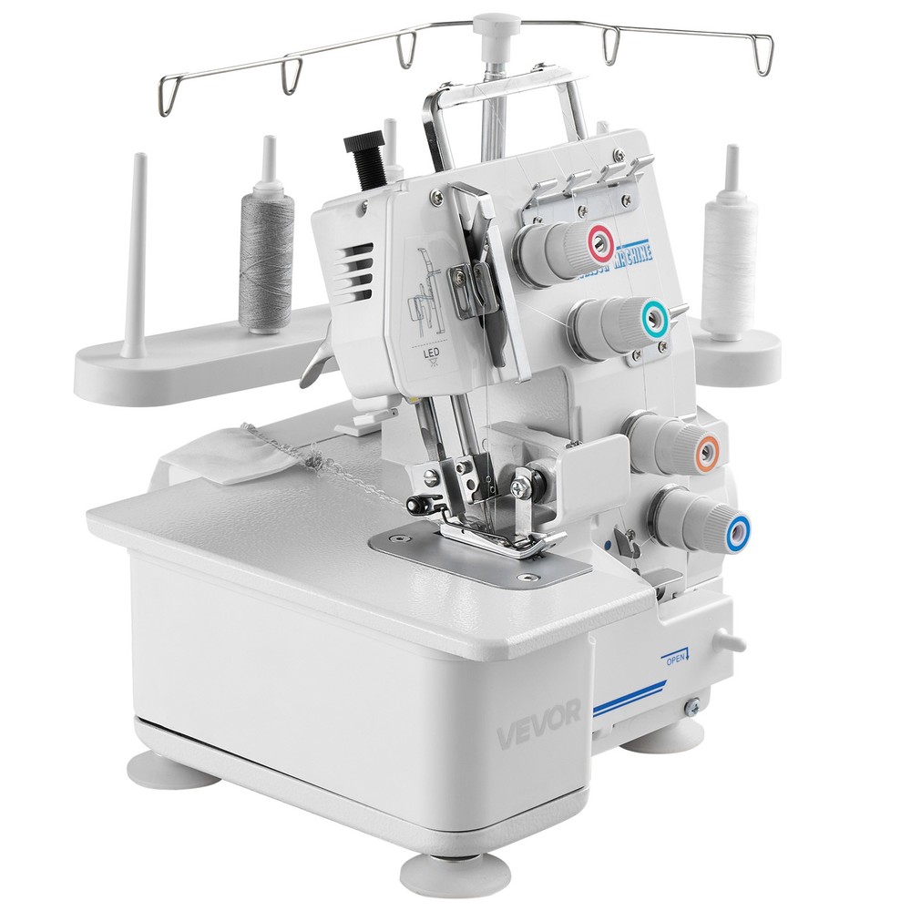 VEVOR Serger Sewing Machine Overlock Machine 1250 SPM 3 and 4 Thread Capability