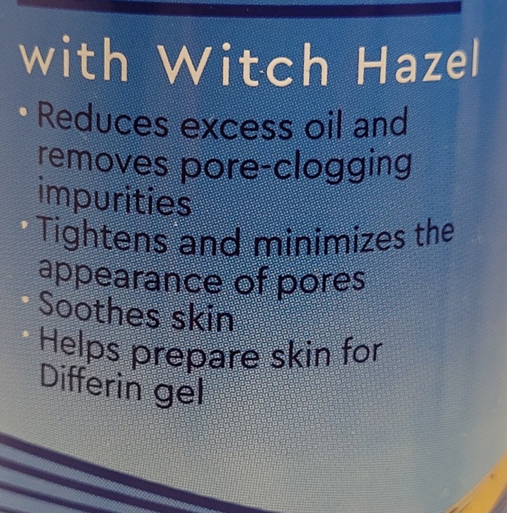 3 Differin Pore-Minimizing Toner w/Witch Hazel ~ 8 oz Each