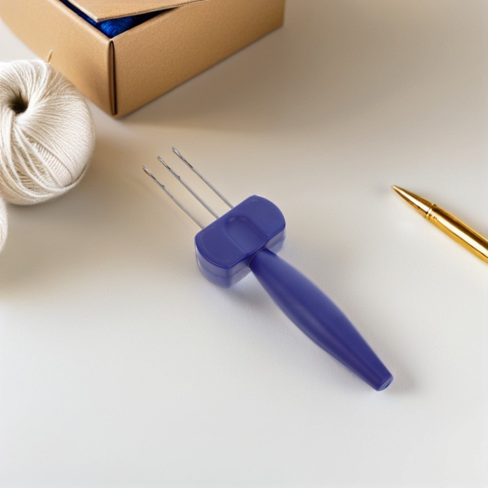 DIY Weaving Tool: Crochet Hook with Latch-Hook | Handheld Cord Maker for Craft