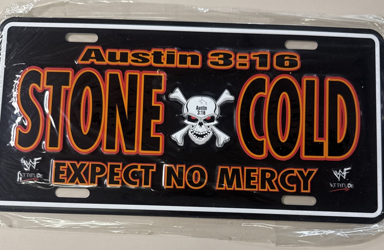 2000 Vintage WWF Austin 3:16 Stone Cold Brand New License Plate WWF Attitude WWE
