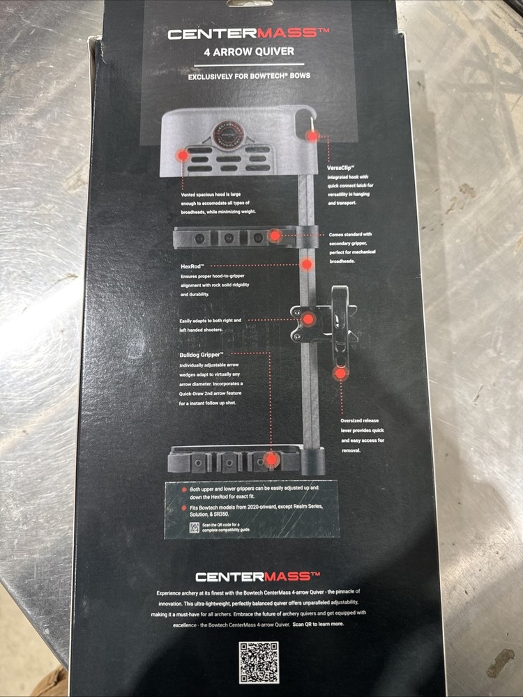 Bowtech Quiver CENTERMASS 4 ARROW Quiver-Black 22403