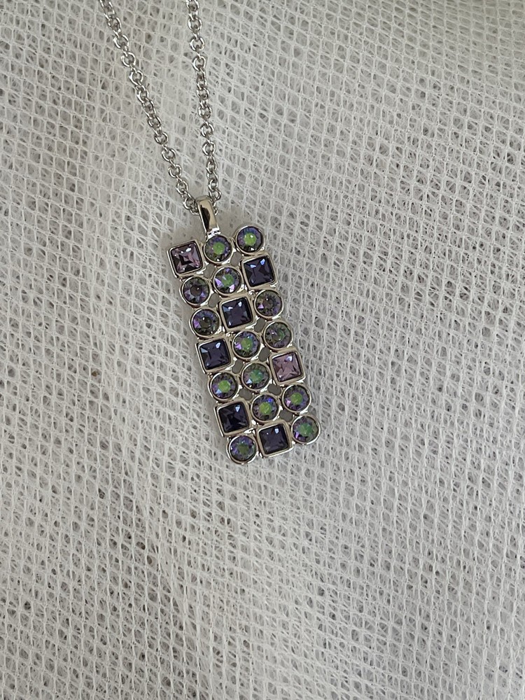 Touchstone Crystal Swarovski Morse Code Pendant NWT $79 Retail