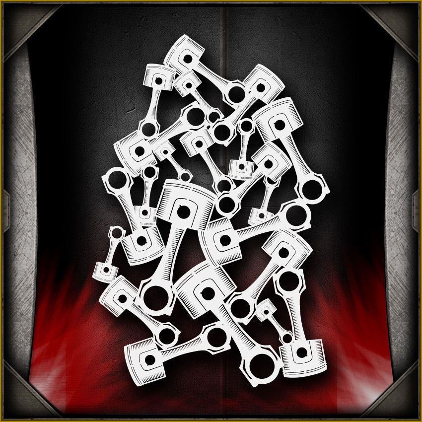 Piston Background  Airbrush Stencil Template Airsick