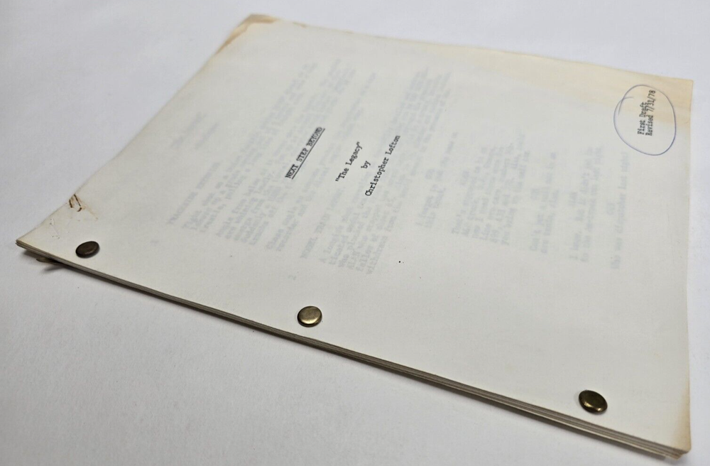 THE NEXT STEP BEYOND / Christopher Lofton 1978 TV Script, John Newland "Legacy"