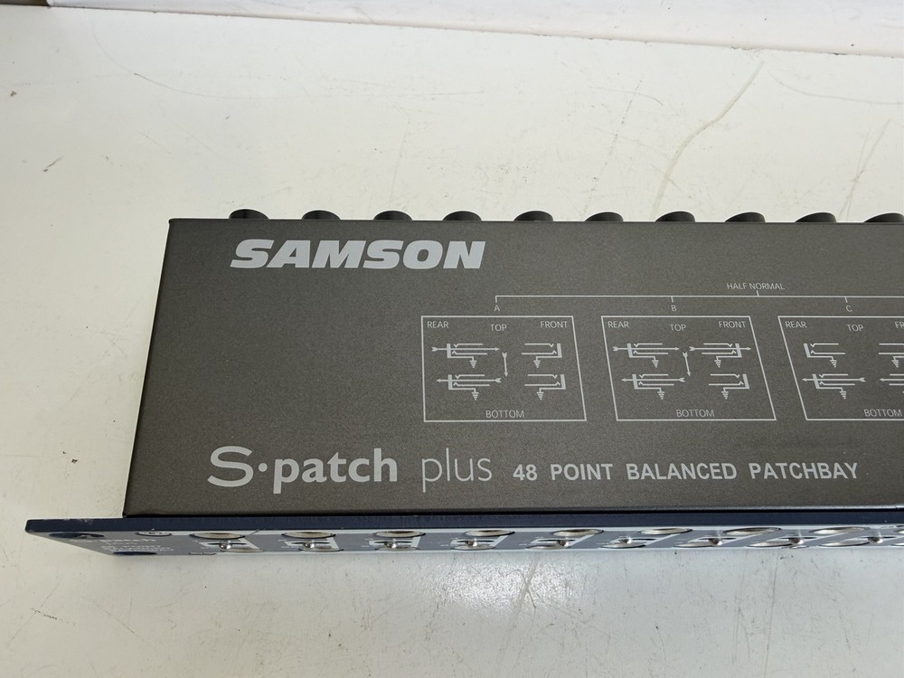 Samson S-Patch Plus 48-Point Balanced Audio Patchbay with 1/4 Inch Phone Jacks