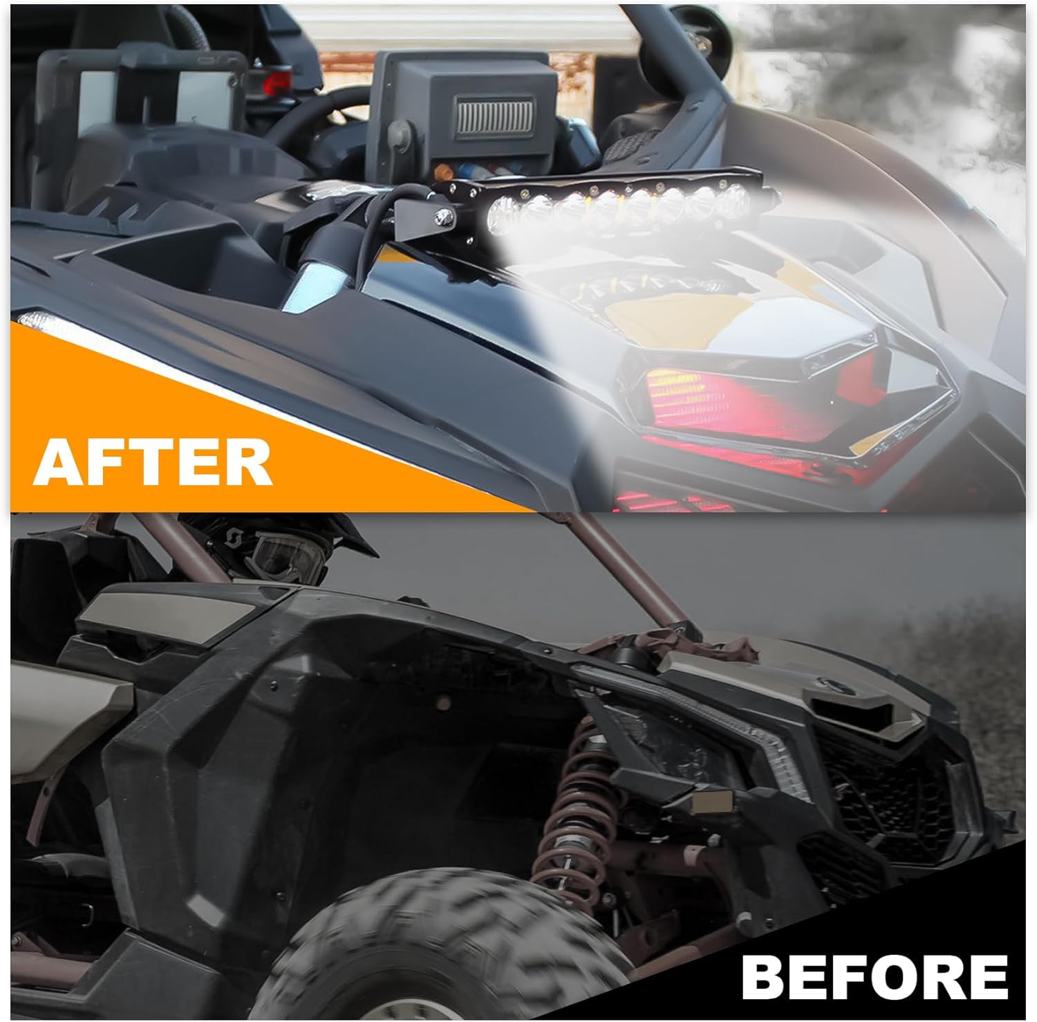 Fit Can Am Maverick X3 & Max Shock Tower 14" LED Light Bar +Mount Bracket+Wire