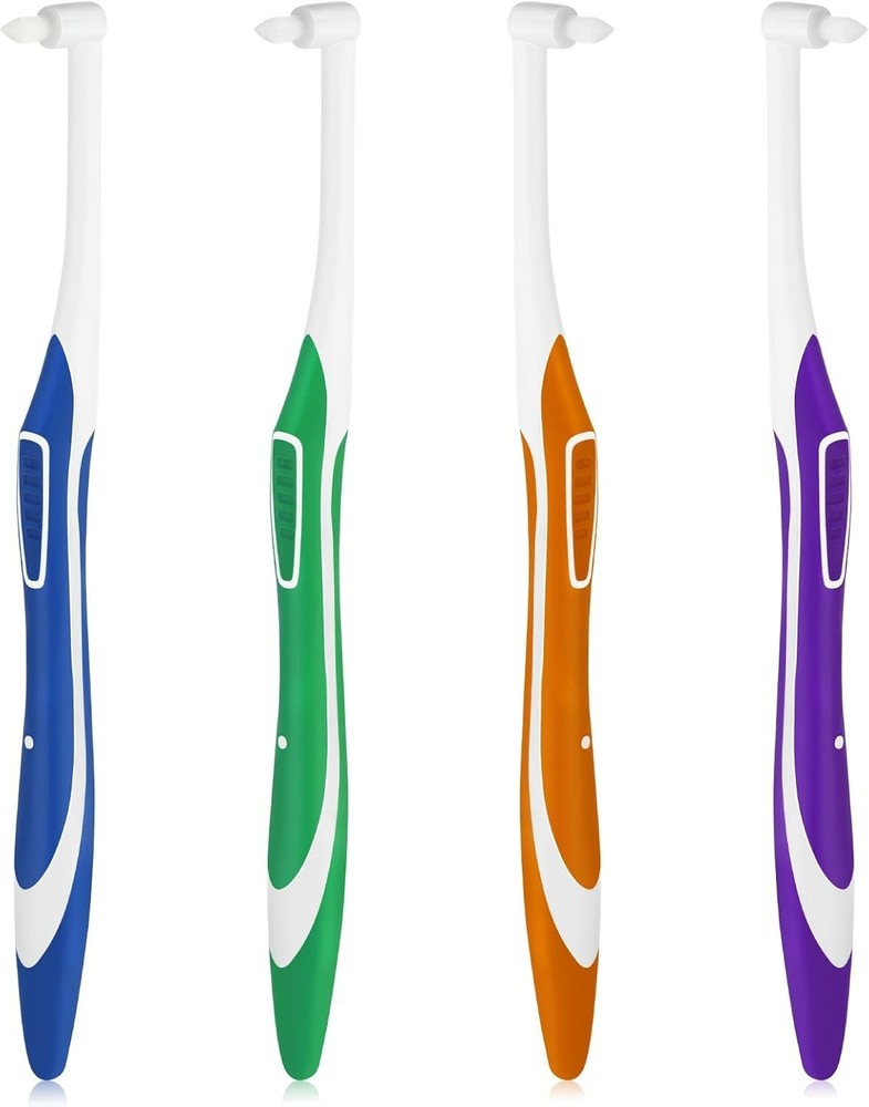 4pcs Tuft Toothbrush Single Tufted Slim Interspace Teeth Brushes End-tuft...