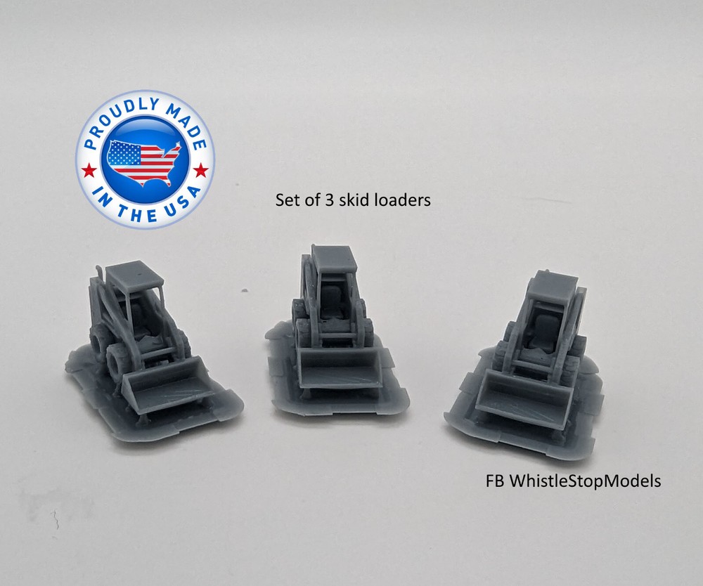 Z Scale Set of 3 skid loaders