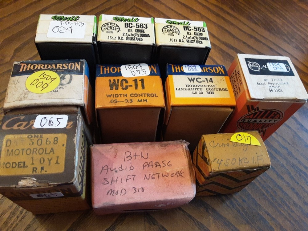 NOS Merit Thordarson TV Rf Choke Coil Lot