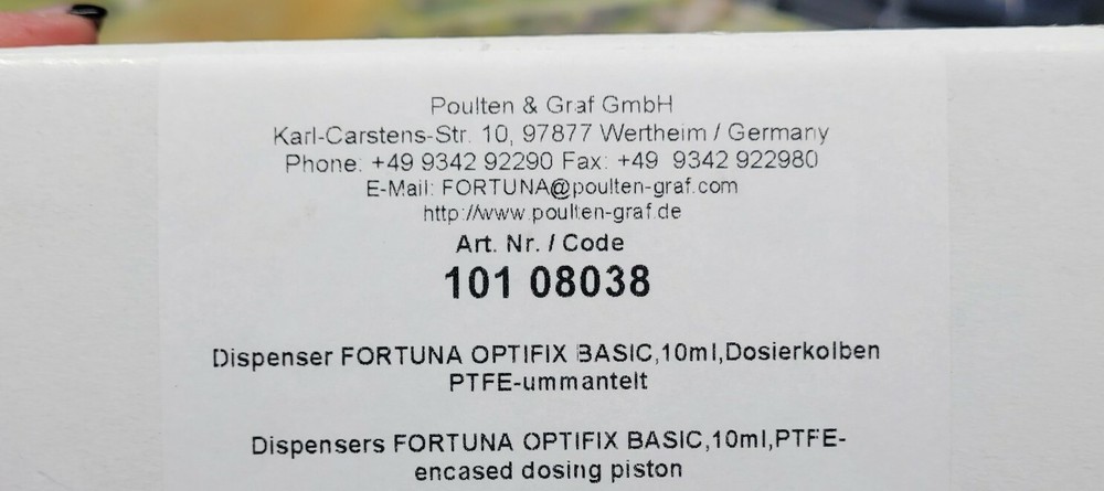 Poulten & Graf Optifix 10108038 Dispenser Fortuna Optifix Basic 10ml