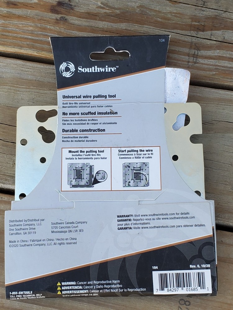 SOUTHWIRE 104 PULL-IT UNIVERSAL WIRE PULLING SMART TOOLS FITS ALL STANDARD BOX