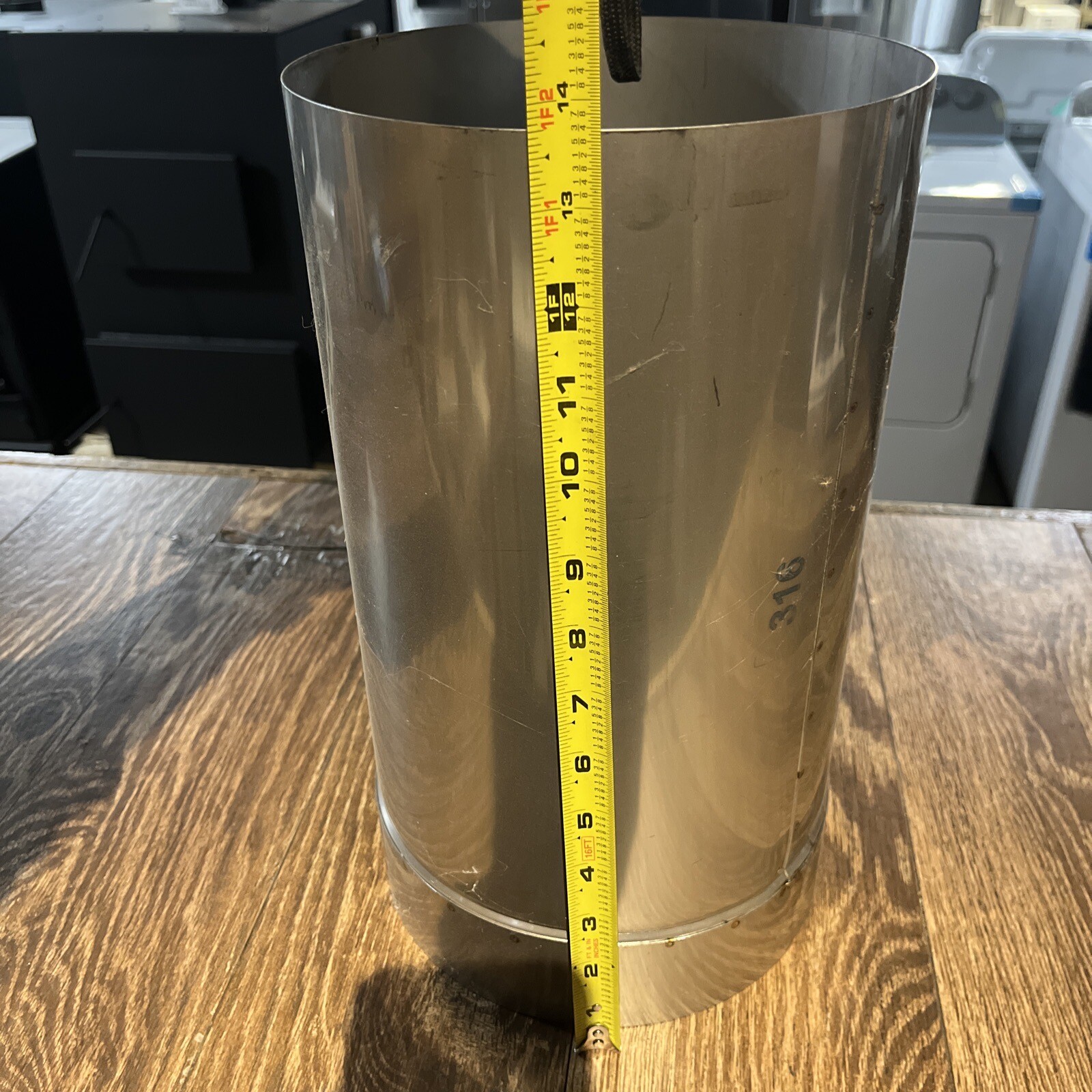 8” Stainless Steel Stove Pipe Slip Section