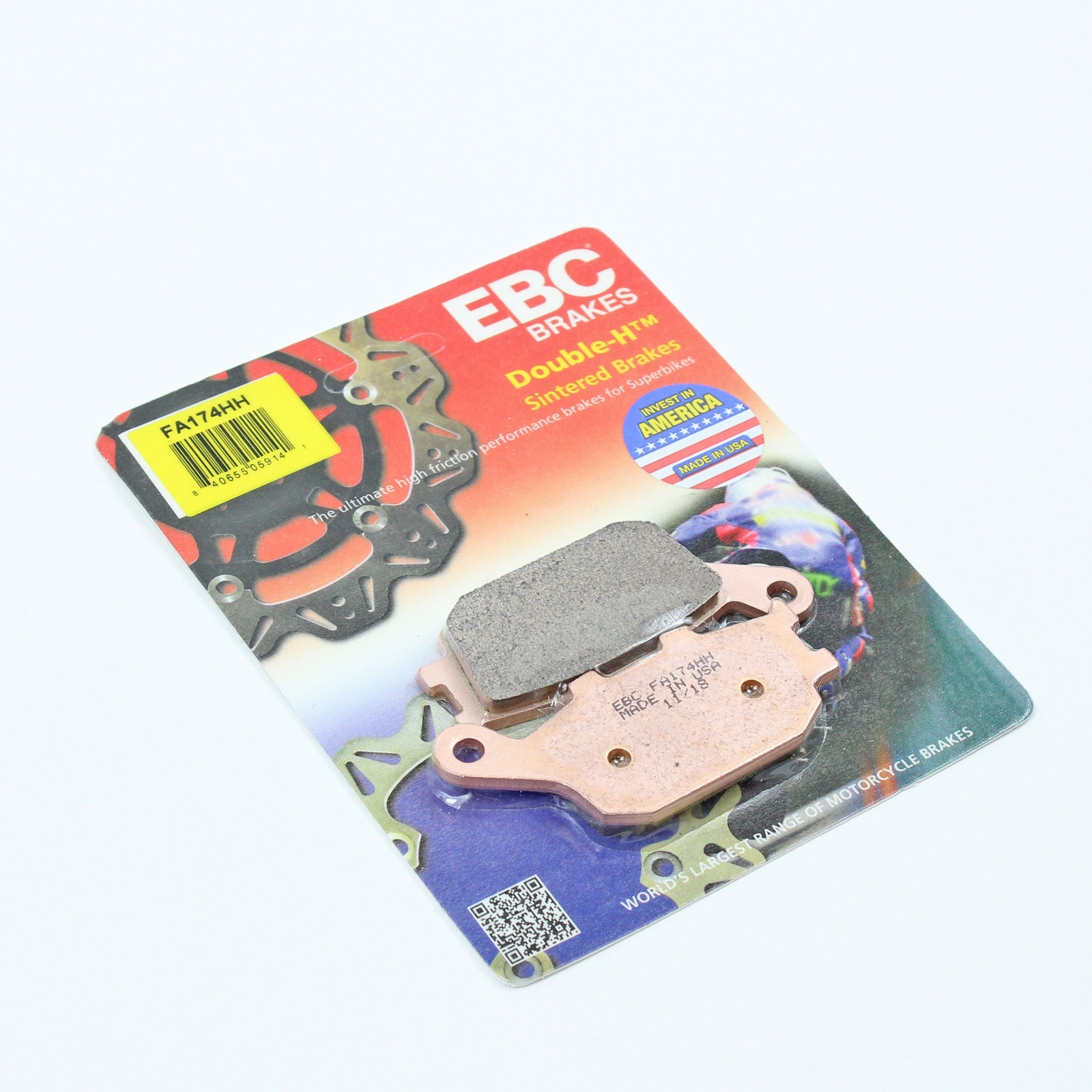 EBC FA174HH Brake Pads - HH Sintered Pads for Motorcycle - 1 Pair