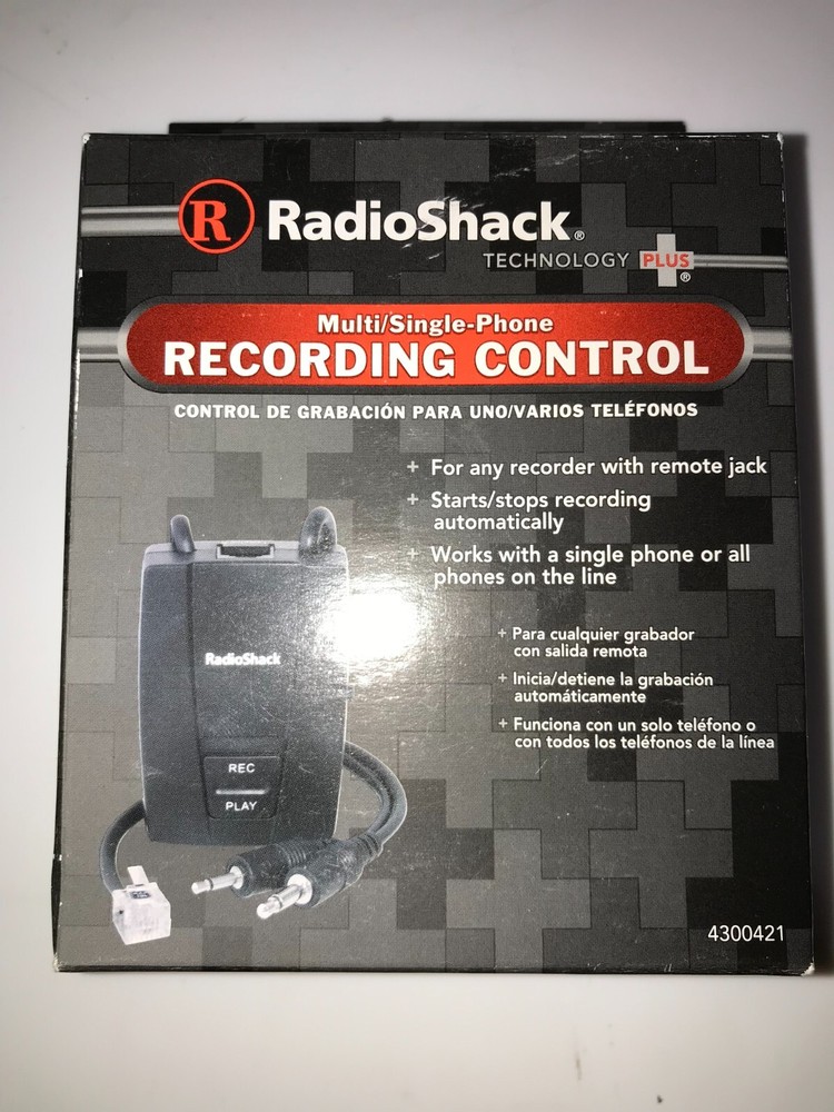 RadioShack Multi/Single Phone Recording Control (4300421)