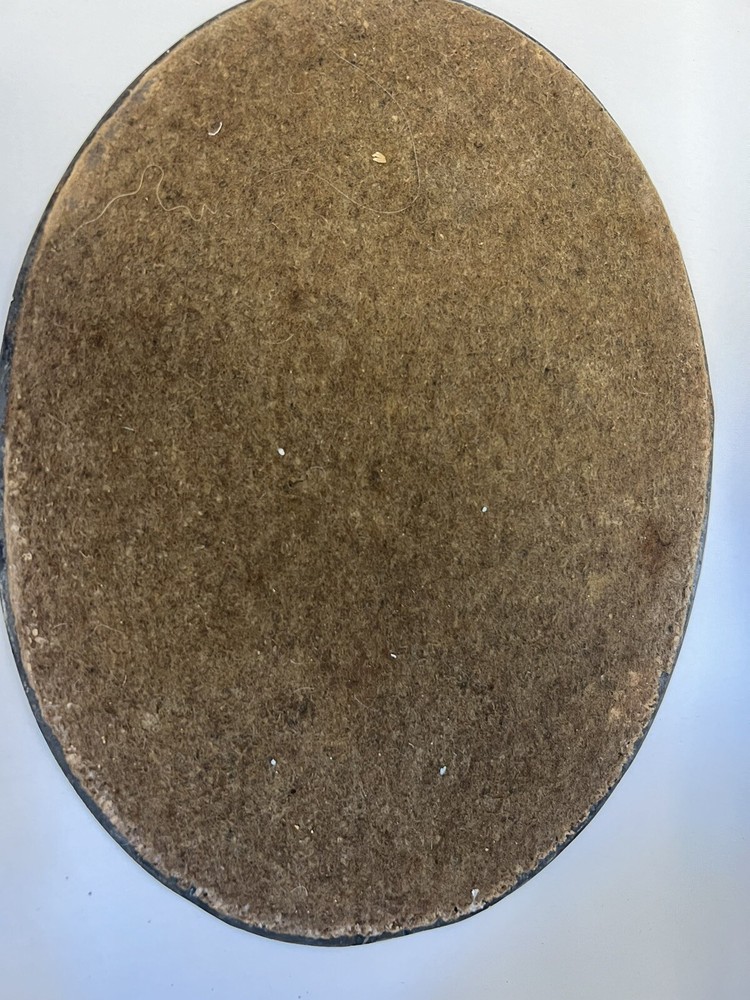 2 Vintage Silver-plate Round Oval Scroll Etched Trivet Hot Pad Plates Felt Back