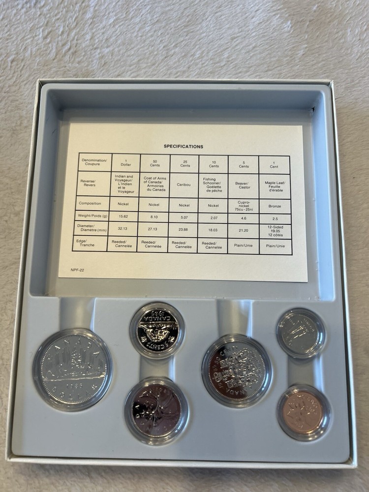 1985 Canada RCM specimen set w/ CoA