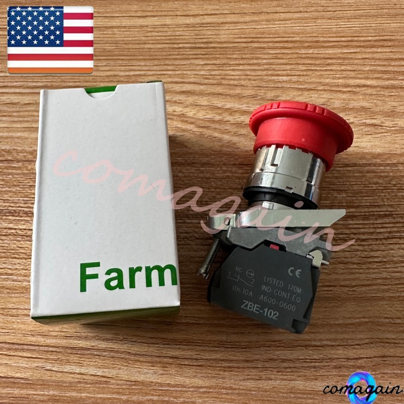 For Schneider XB4BS8444 XB4 BS8444 Emergency Stop Button Switch Fas Shipping