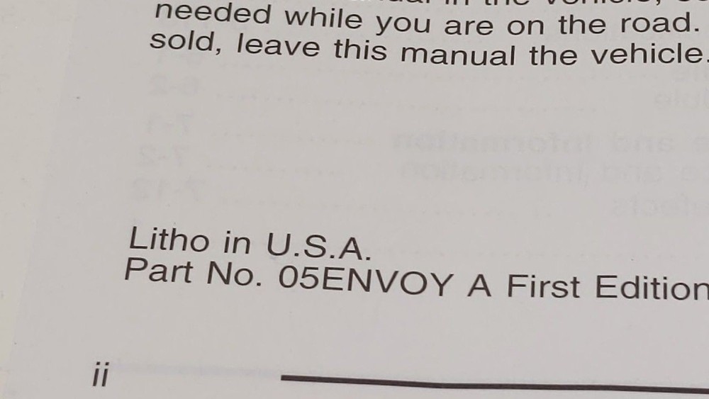 2005 Gmc Envoy Owners Manual DWSOD