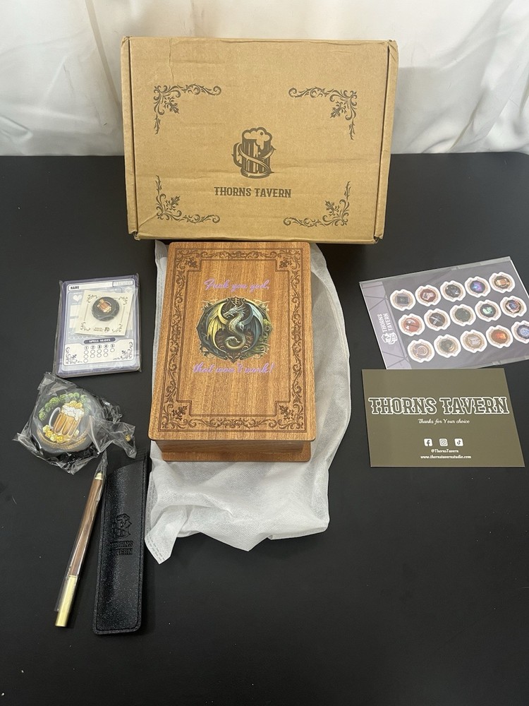 Thorns Tavern Dice Tower W/  inscription