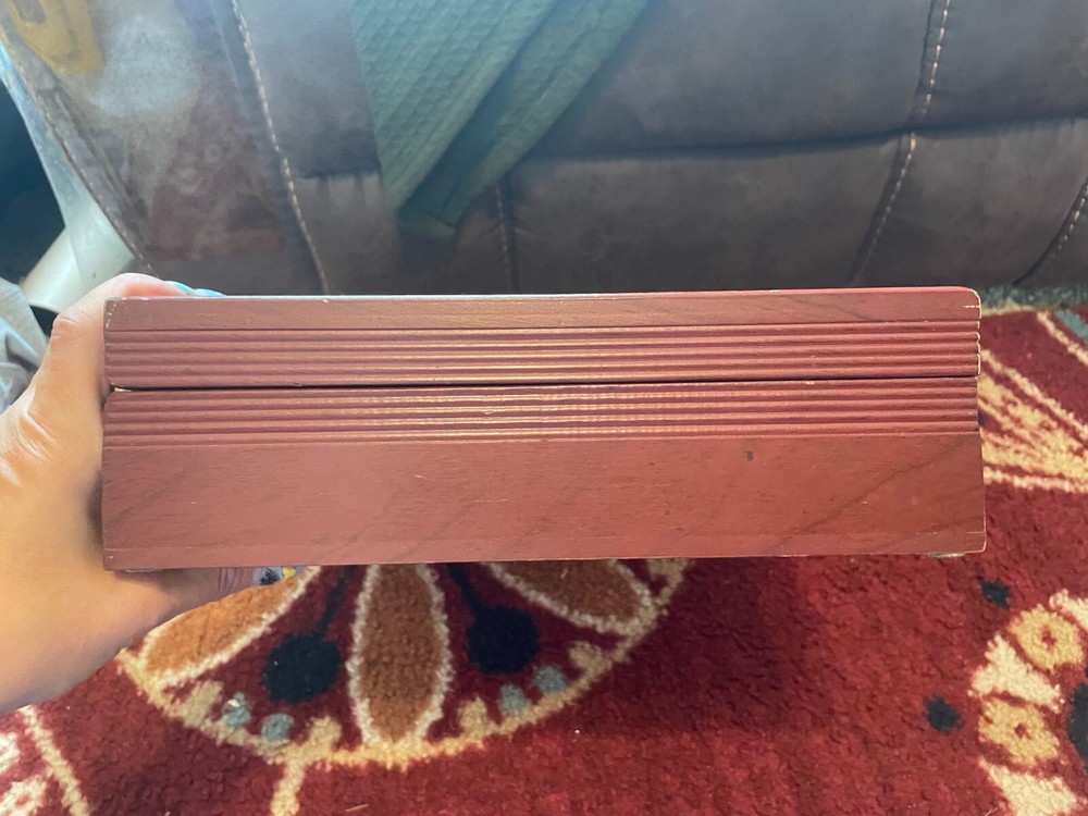 Flatware Silver Ware box Salmon lining 14 1/2" x 3 1/4" x 10 3/4"