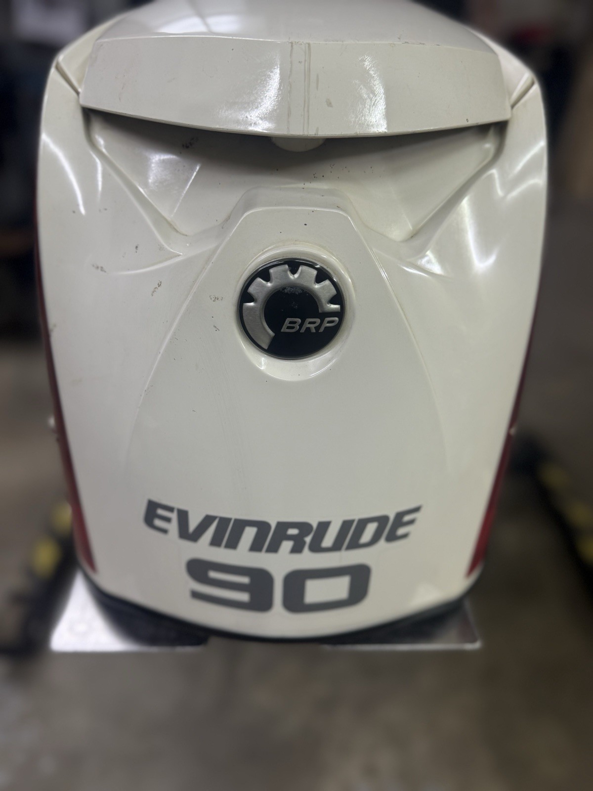 Evinrude BRP Etec 75HP 90HP White Motor Cover Cowl Hood 0285672 350952