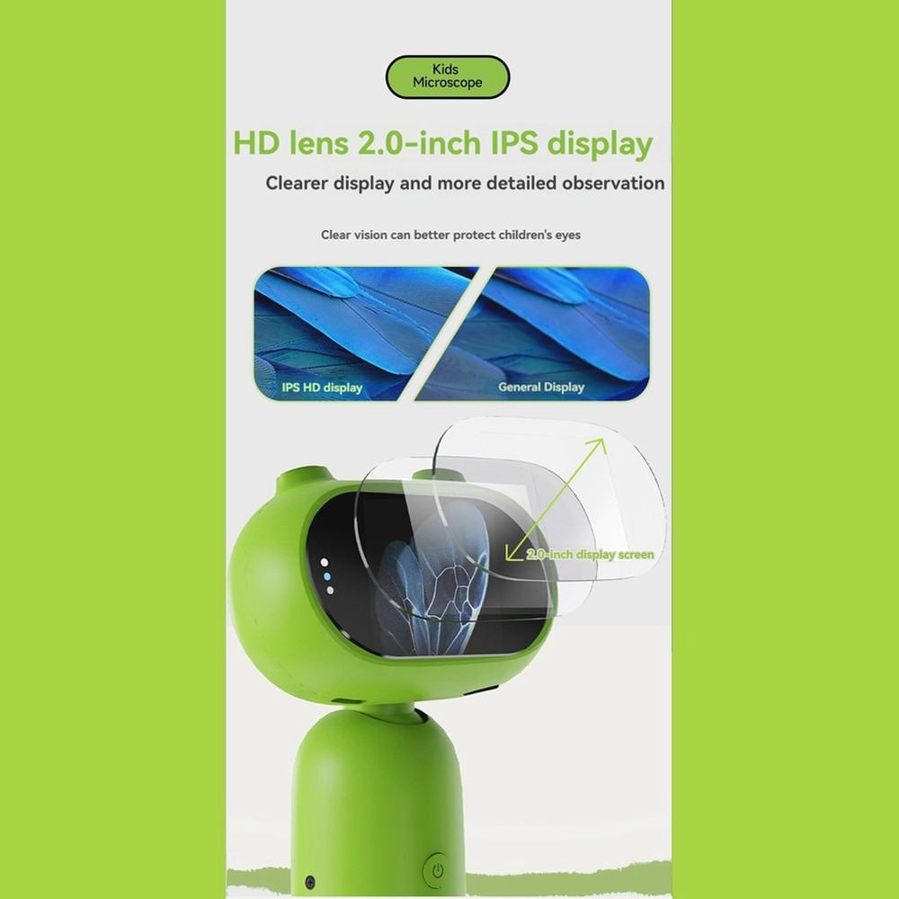 Digital Microscope Handheld Microscope with 2inch IPS Screen 1000X Portable4558