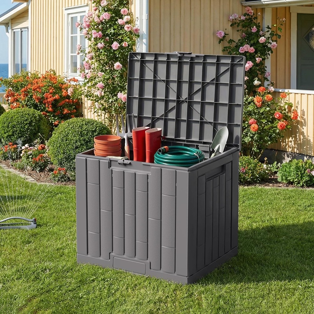 Deck 30 Gal, UV Resistant & Waterproof Outdoor Storage with Lock, Easy Assemb...