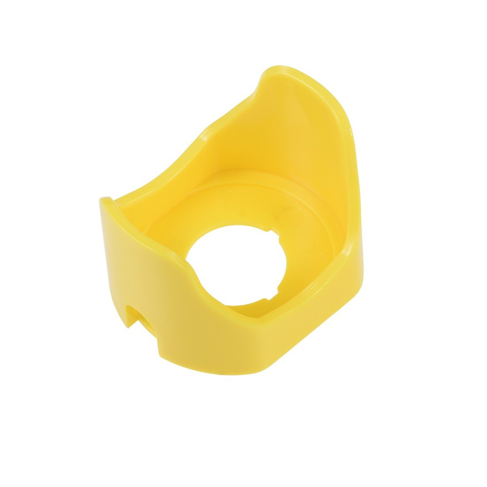 22mm Plastic Two Feet Push Switch Button Protective Cover Yellow 1pcs