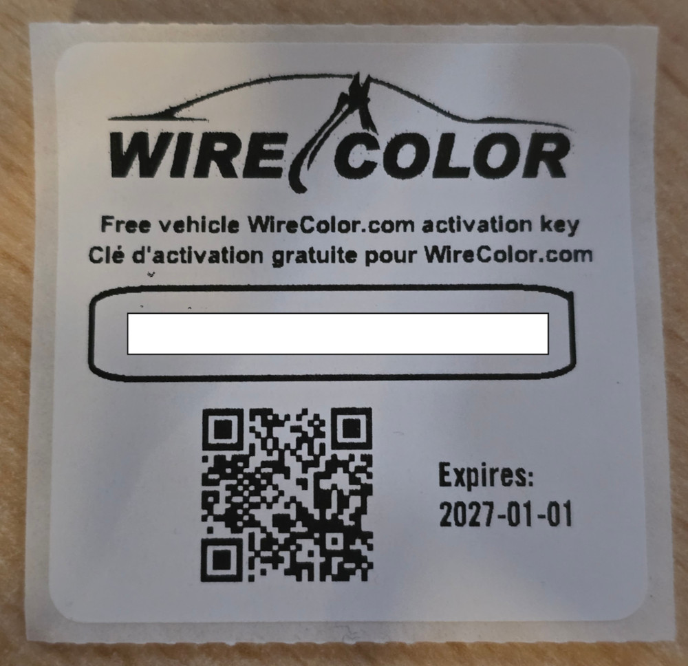 Fortin - wirecolor - 1 Single Wiring Data Access Code - Remote Start / Alarm