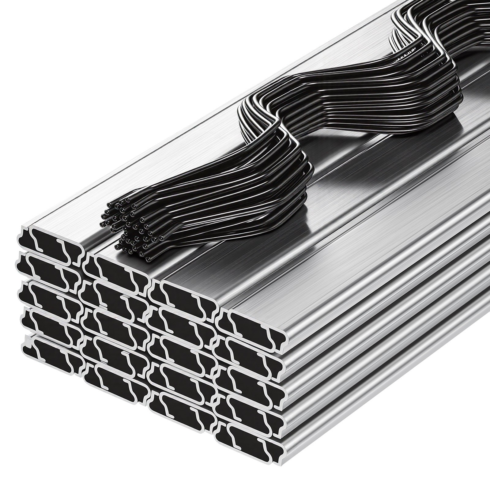 VEVOR Greenhouse Spring Wire & Lock Channel Aluminum Alloy 40 Packs 6.56 ft
