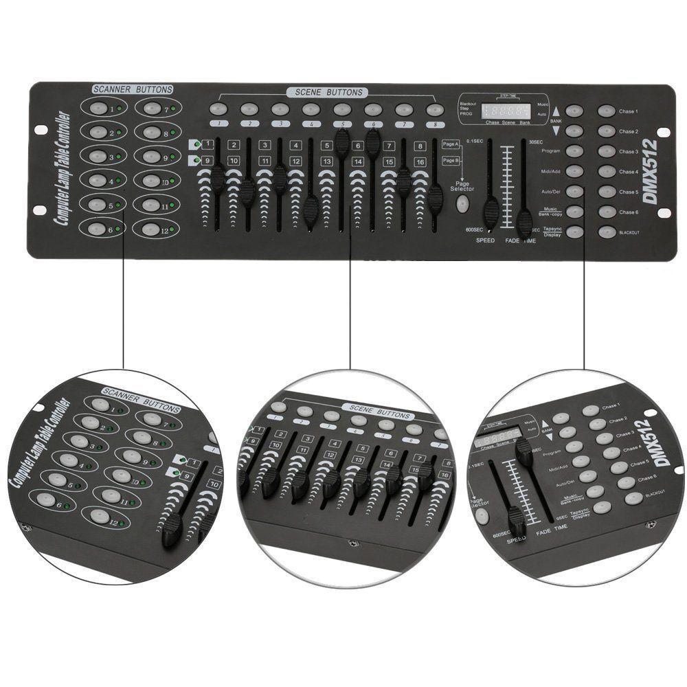 Mini DMX 192 Channels Controller DJ Operator Console For Stage Lighting Show KTV