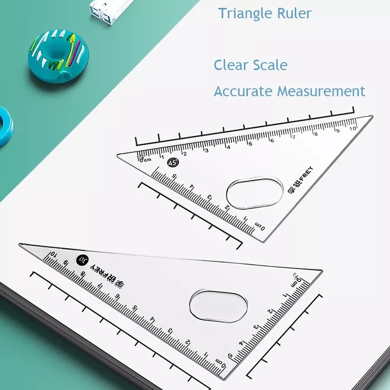 New Blue Compass Ruler 7 Pieces Set Learning Tools Math Drawing Set for Students