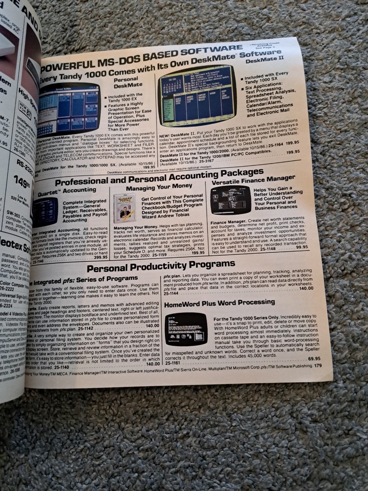 Vintage 1987 Radio Shack Catalog Tandy Computers Electronics
