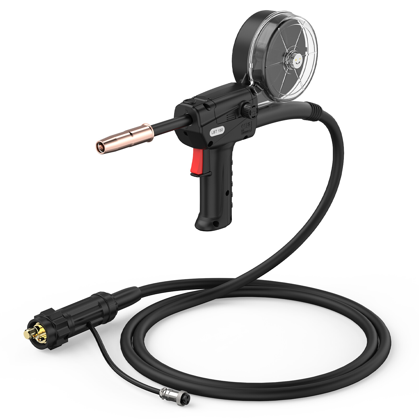 Spool Gun 150A 10ft Euro Connection MIG-205DS (PRO)/MIG-185DS Tweco Torch Head