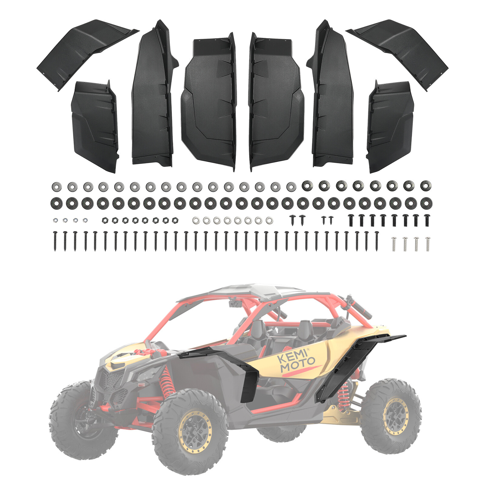 Upgraded Ultra Wide Mud Fender Flares For Can-Am Maverick X3 Turbo R 2017-2024