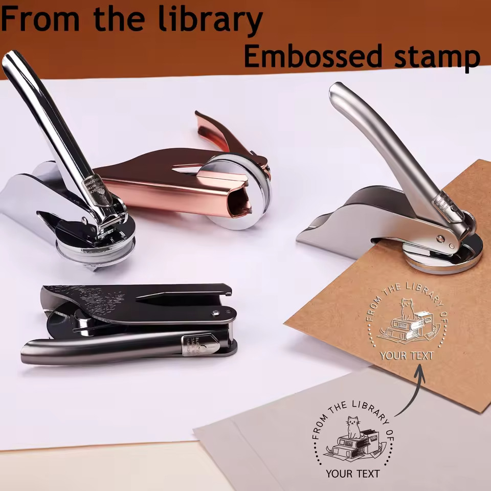 Embosser Stamp LOGO Customized Wedding Library Book Private Seals Customization