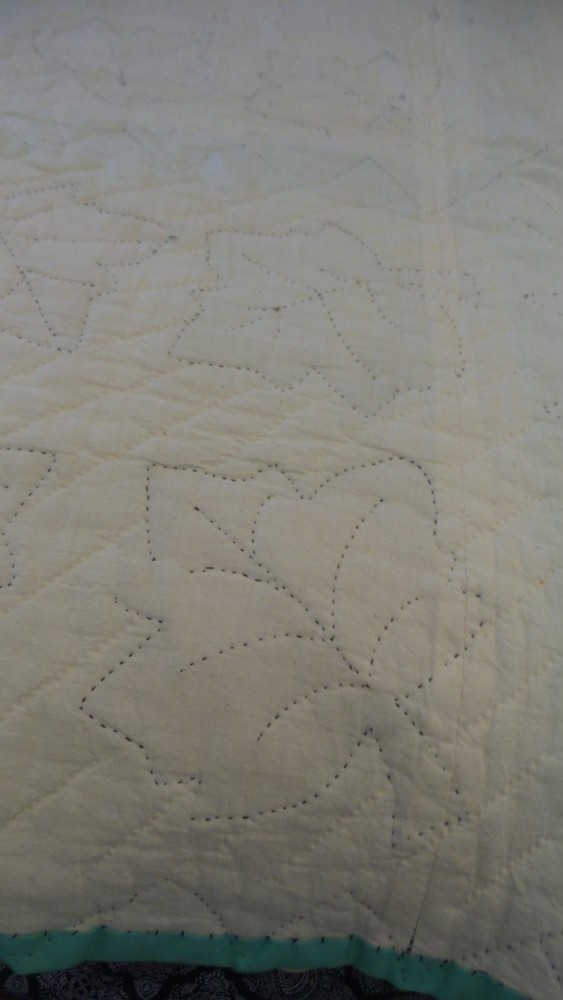 Fall Autumn QUILT Handmade Patchwork LEAFS 74 x 86" CLEAN BEAUTIFUL