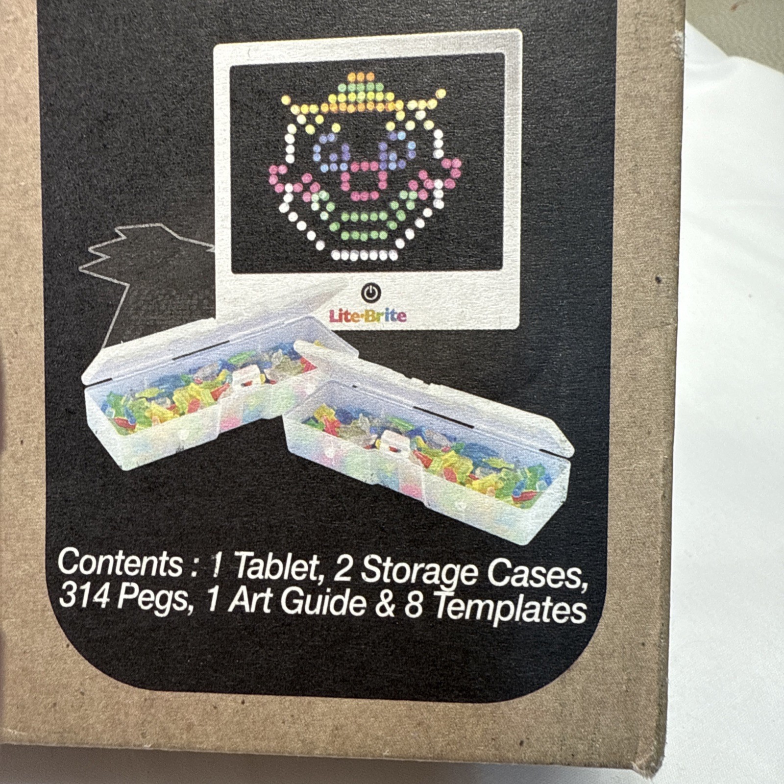 Basic Fun LITE Brite Magic Screen Light Bright 326 Pieces Bonus Set Opened Box