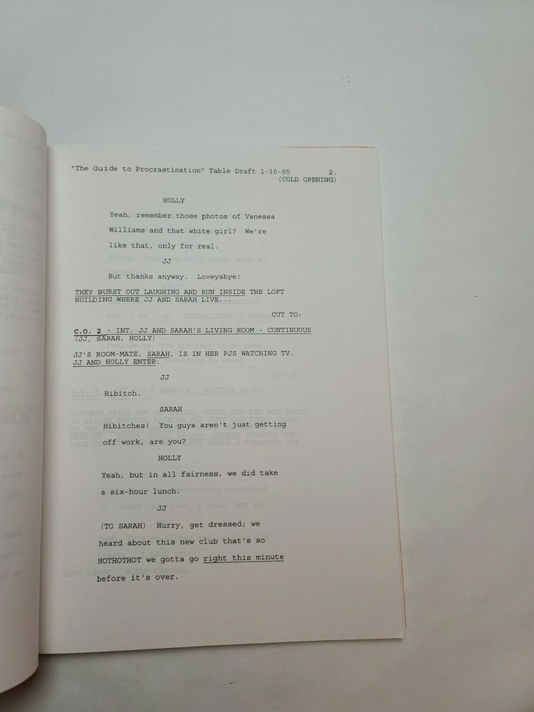 THE BAD GIRL'S GUIDE / Robin Schiff PILOT Script "The Guide to Procrastination"