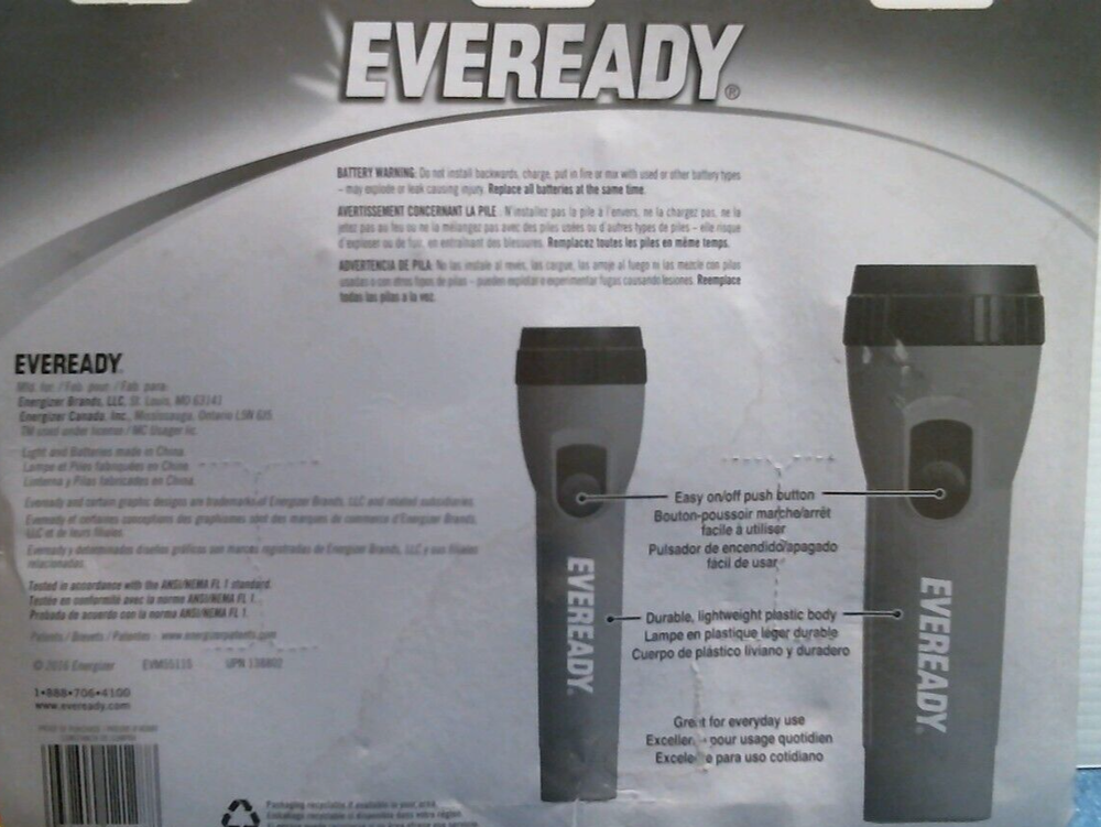 Eveready Flash Lights 4 pk. (12128) FS