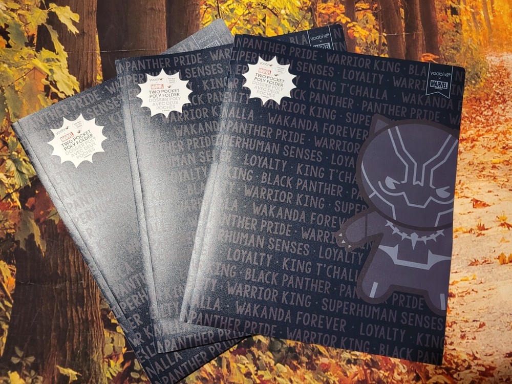 Marvel Black Panther 2 Pocket Poly Folder 3 Count New
